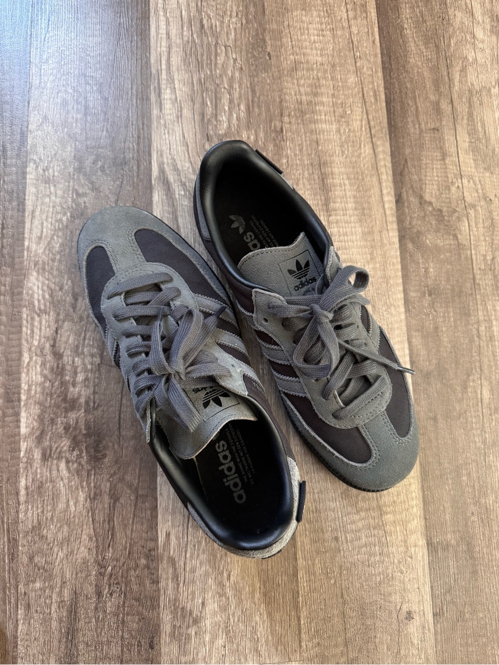 Adidas Gray and Black Suede Sneakers - Picture 3 of 5